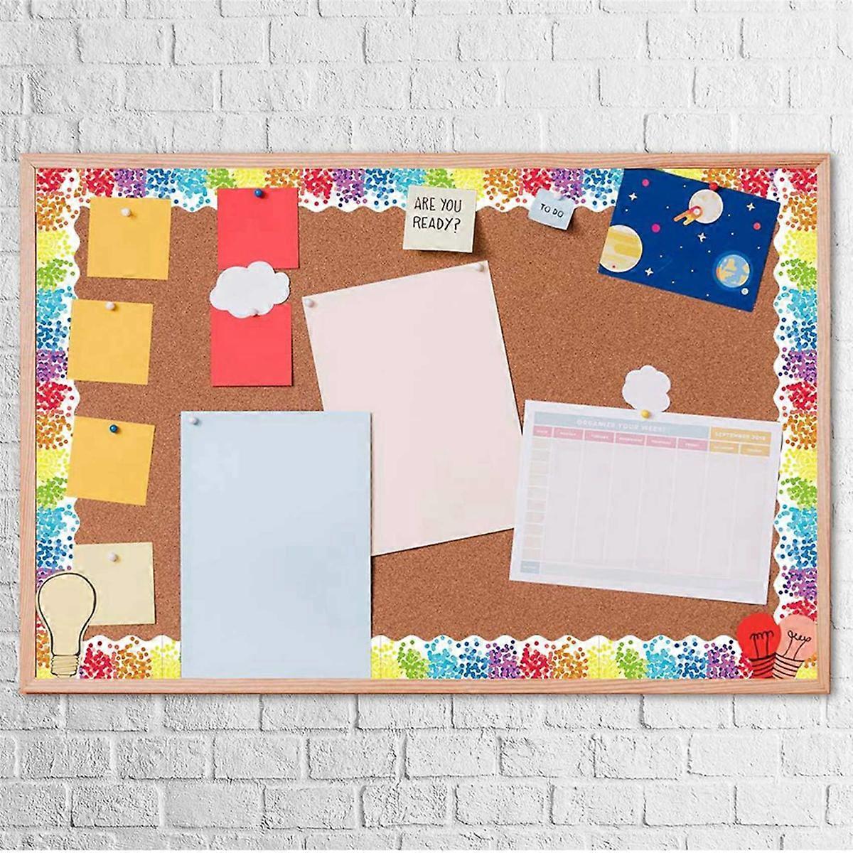 2X Bulletin Borders Stickers, 66.5Ft Decoration Borders for Bulletin Board/Black Board Trim