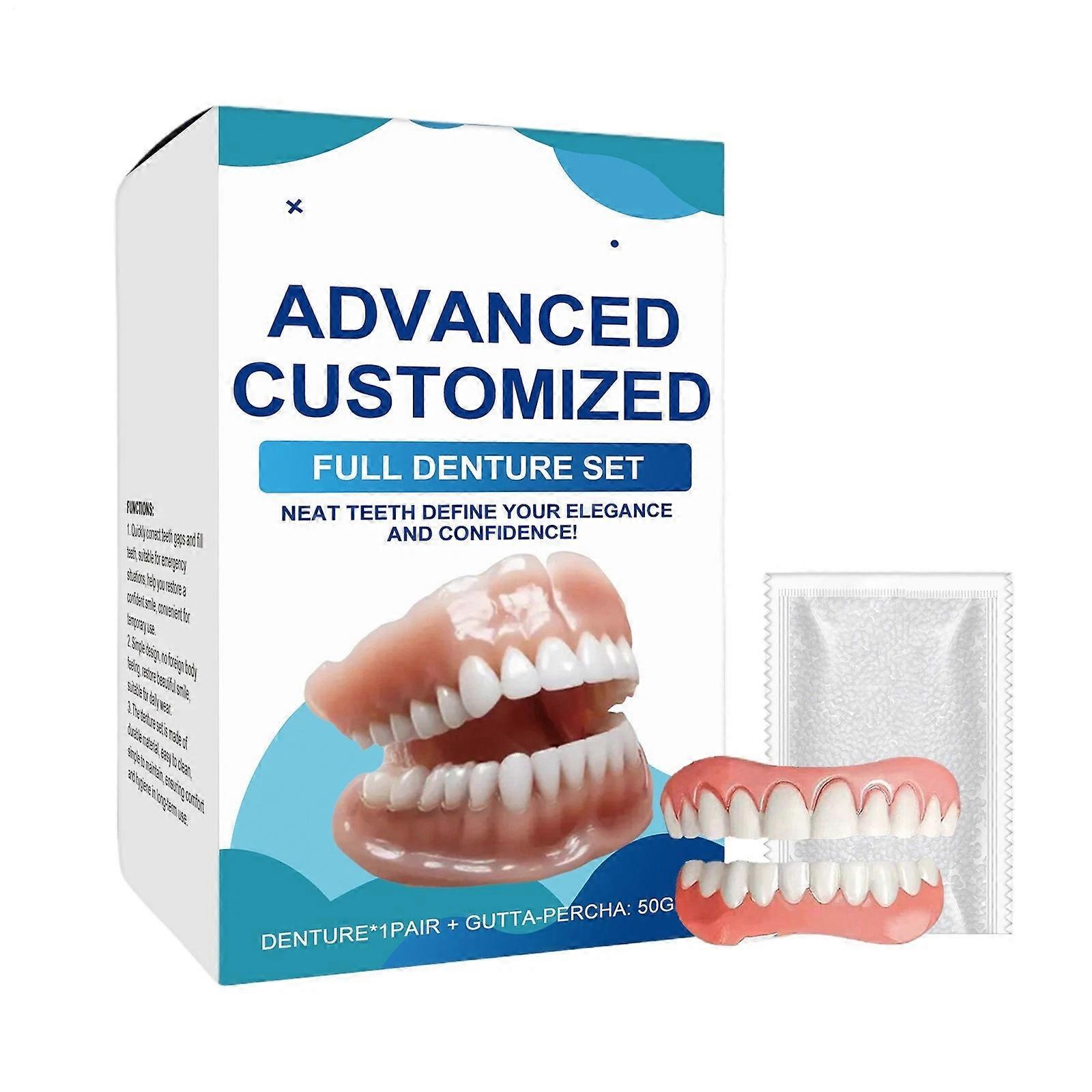 Perfect Fit Advanced Customized Full Denture Set, Silicone Reline Denture Set