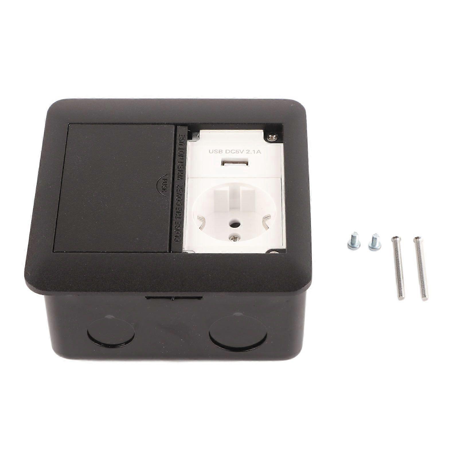 Power Socket Multifunctional 2 Outlets Flame Retardant Waterproof Recessed Outlet