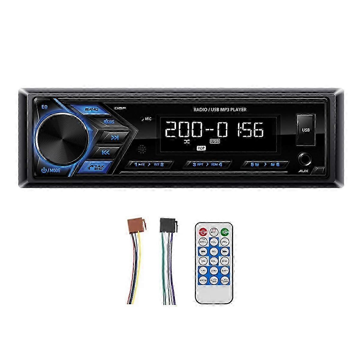 Car MP3 Player 1 Din USB FM Radio Tuner with LED Segment Displays