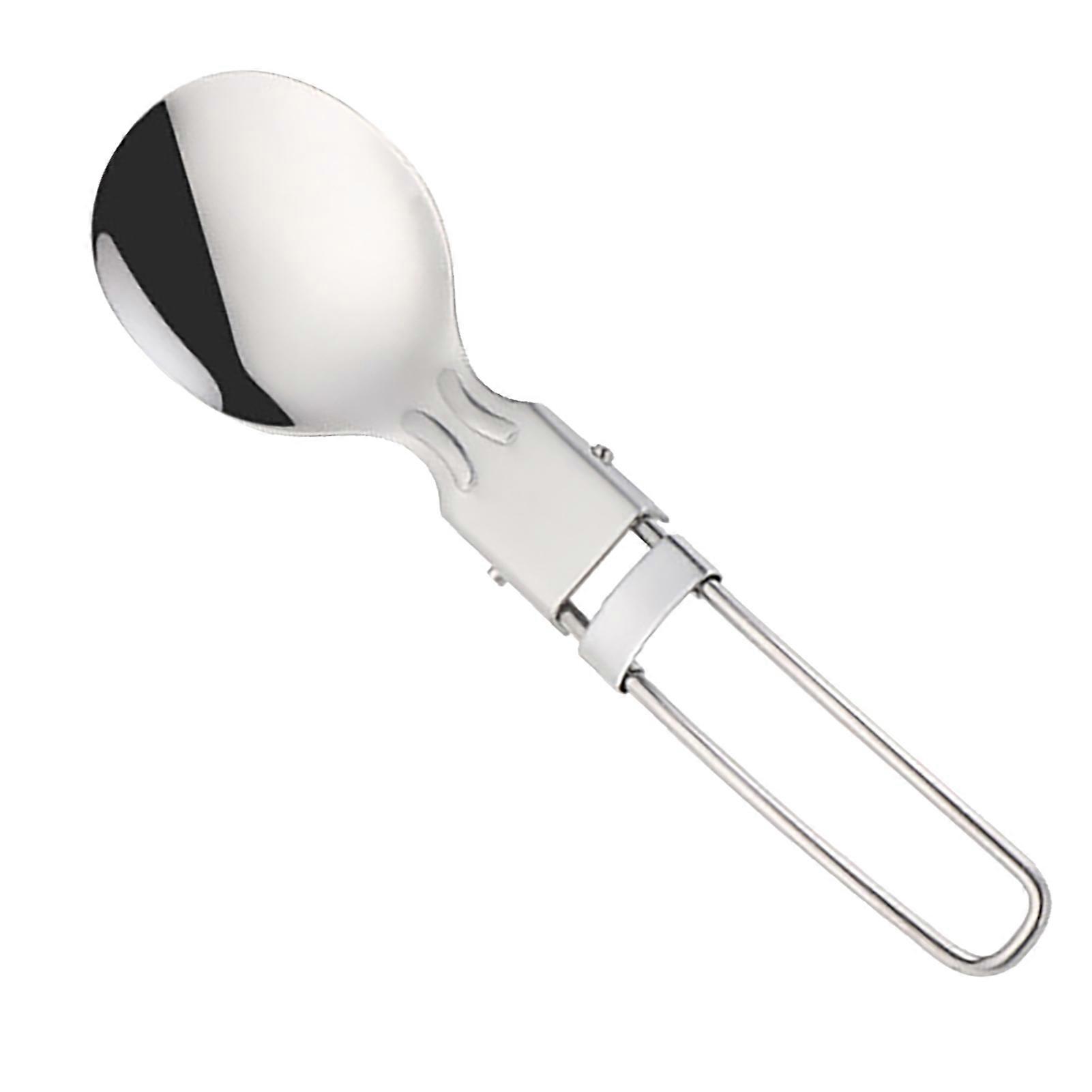 304 Stainless Steel Folding Spoon Lightweight Flatware 30g