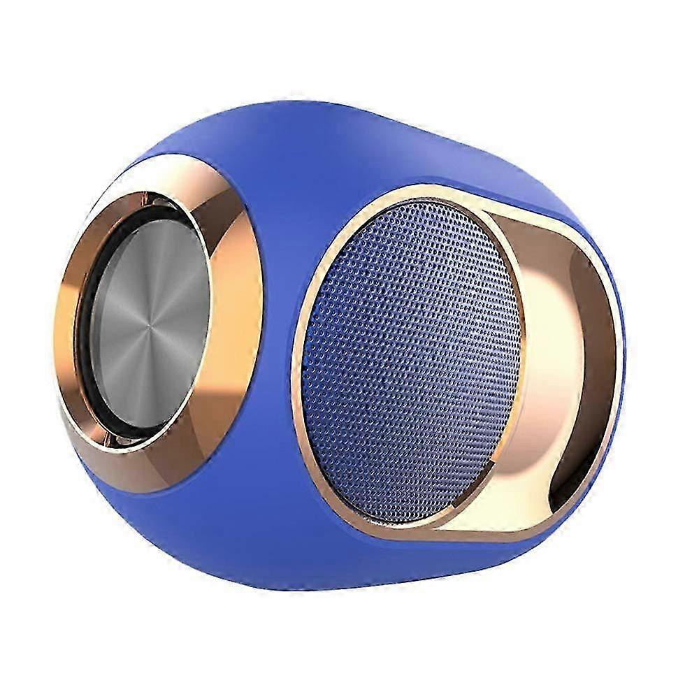 Bluetooth 5.0 Subwoofer Stereo Hi-fi TWS Wireless Bluetooth Speaker Support for U disk (blue)