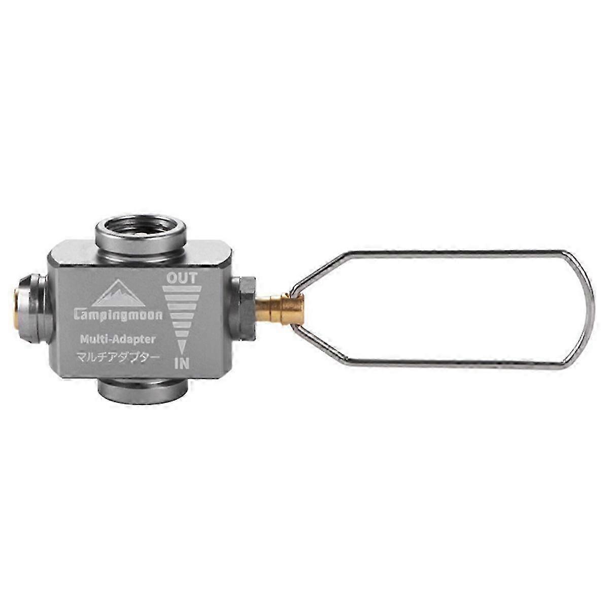 Camping gas adapter valve for refill and conversion