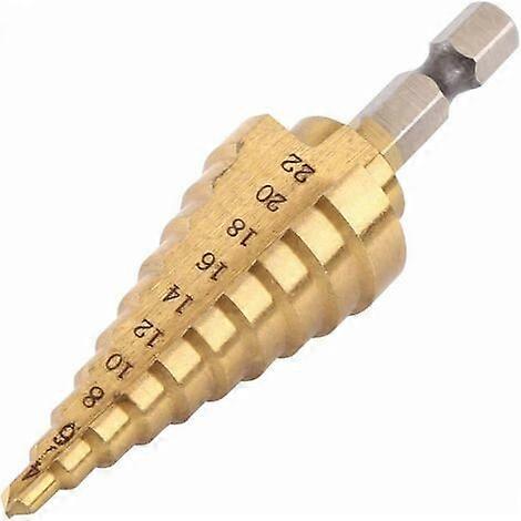 Step Drill Bit,High Speed Steel Titanium Step Drill Bit Cone Countersink Shank