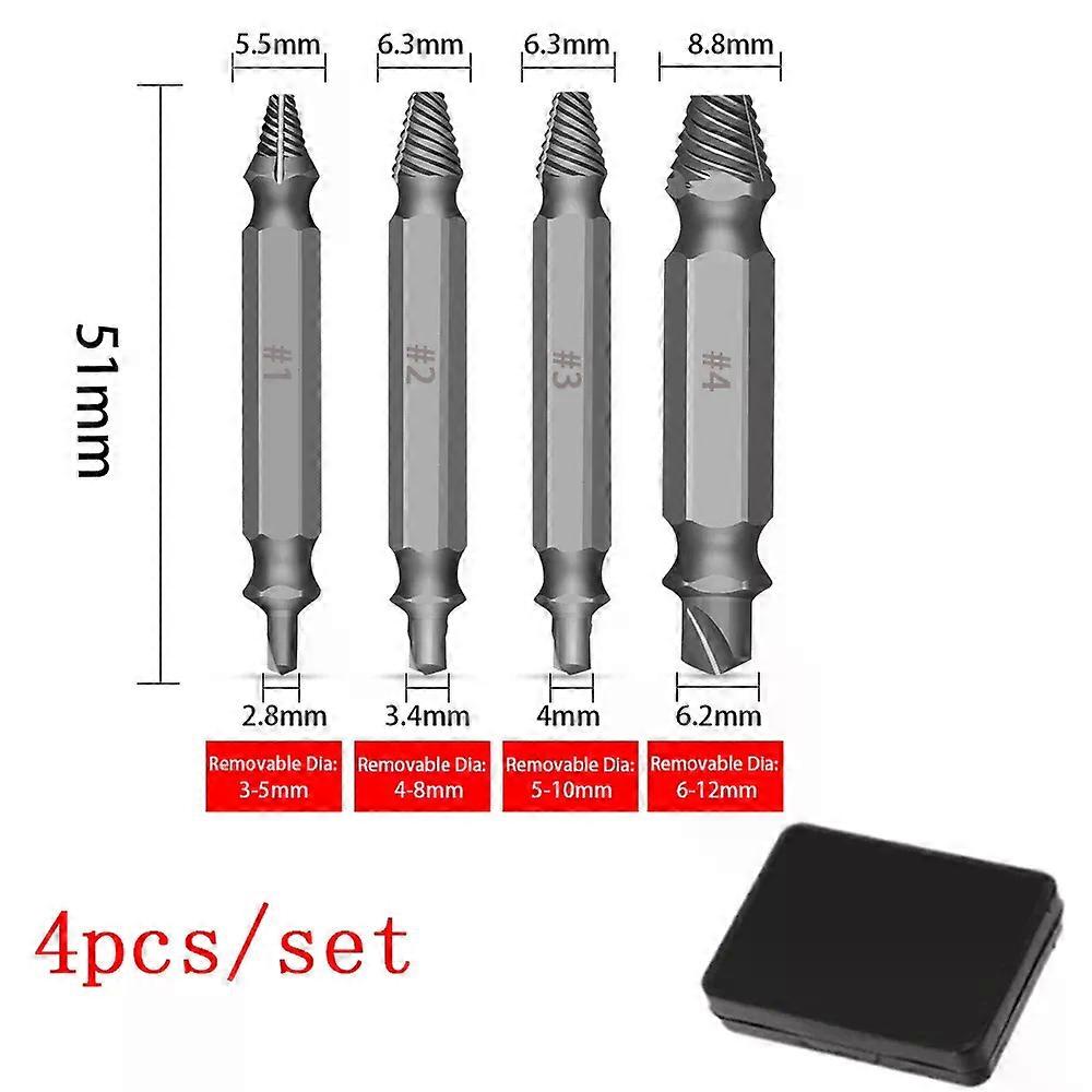 Double Ended Screw Extractor Damaged Screw Extractor Drill Bit Extractor Drill Set Broken Speed Out Bolt Extractor Bolt Stud