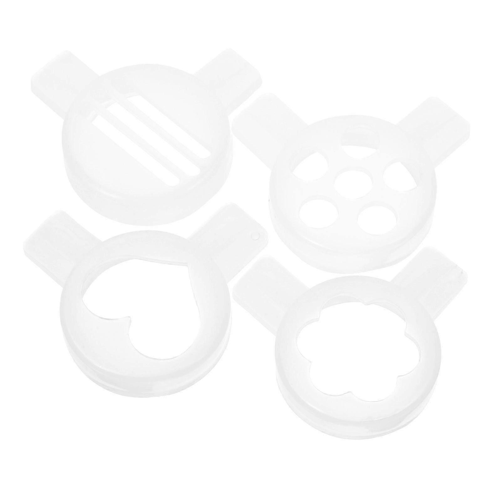 4pcs Ice Cream Machine Nozzles Modeling Caps Fittings Ice Cream Machine Replacement Parts