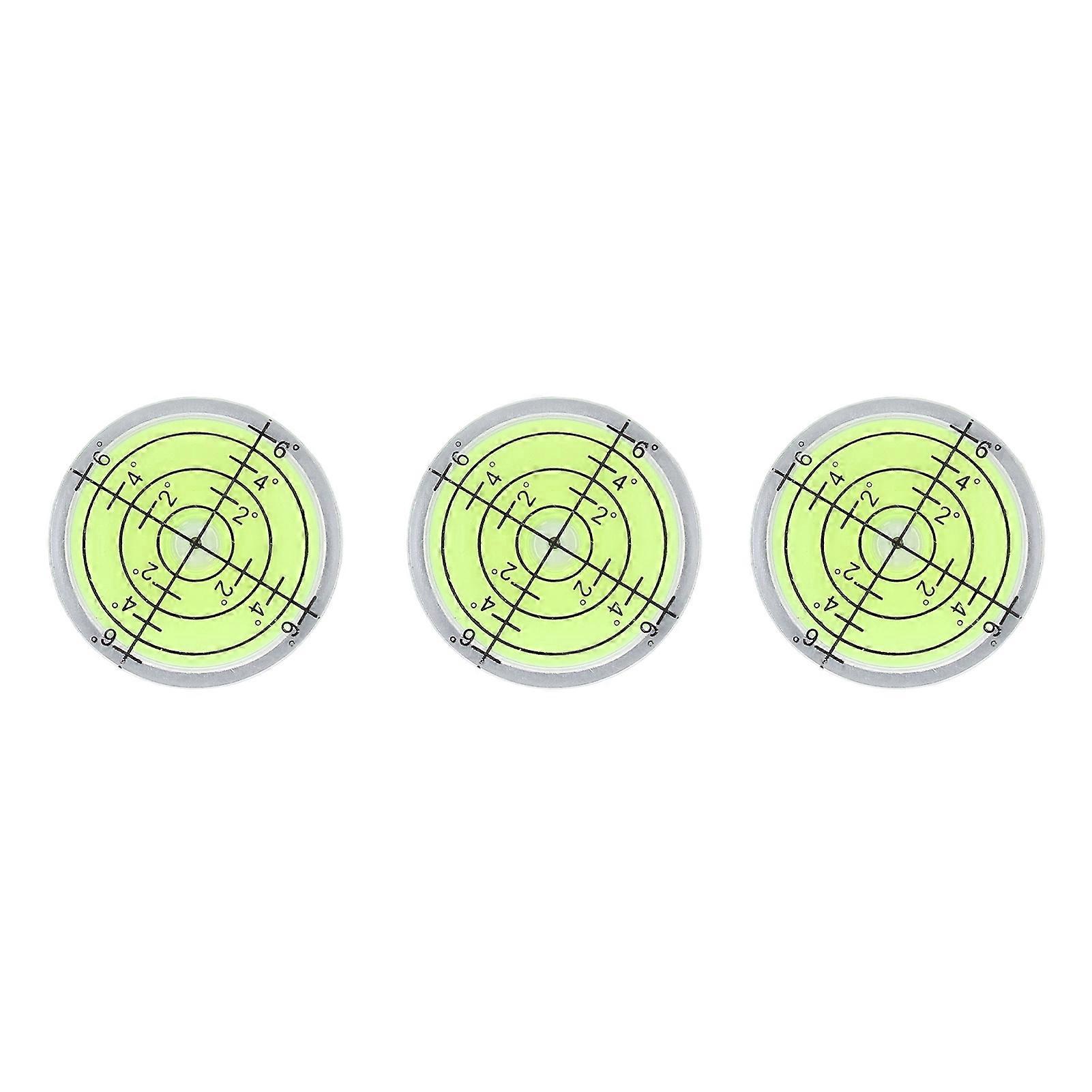 3 Pcs Mini Round Bubble Level 32mm Diameter High Precision
