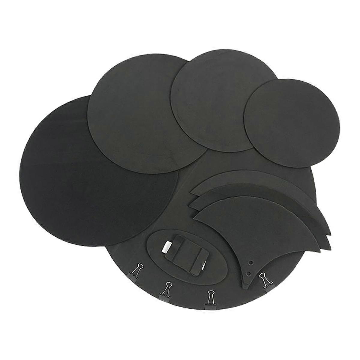 Drum Mute Pads Set,10Pcs Foam Drum Mute Pads,Soundproof Foam Cotton Drum Heads Replacement