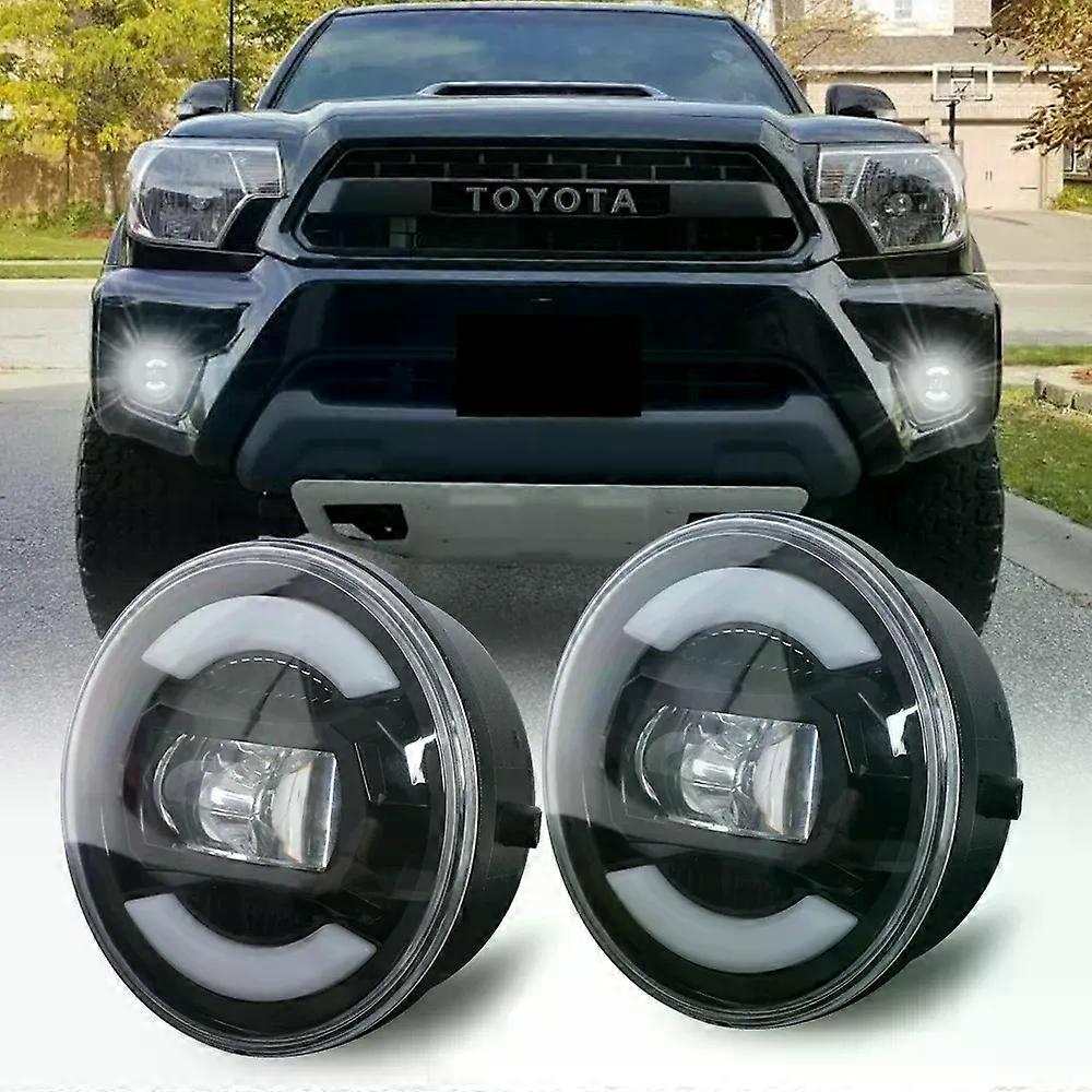 Apply 2pcs DRL Front Bumper Driving Lamp LED Fog Lights For Tacoma 2005-2011/ Solara 2004-2006/ Sequoia 2008-2015/ Tundra 2007-2013