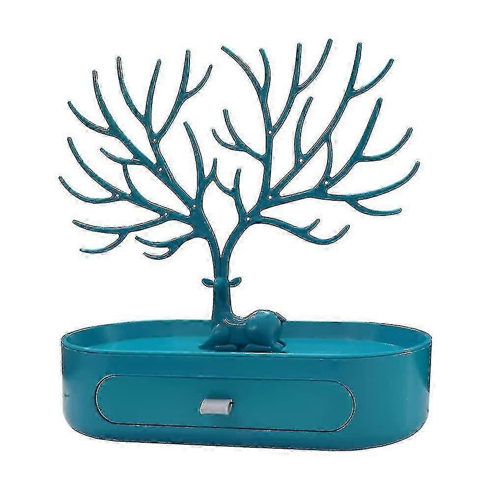 アントラーズジュエリースタンド、ネックレス収納、引き出し付きジュエリーホルダー、イヤリングホルダー、ブレスレットスタンド、ジュエリーツリー -