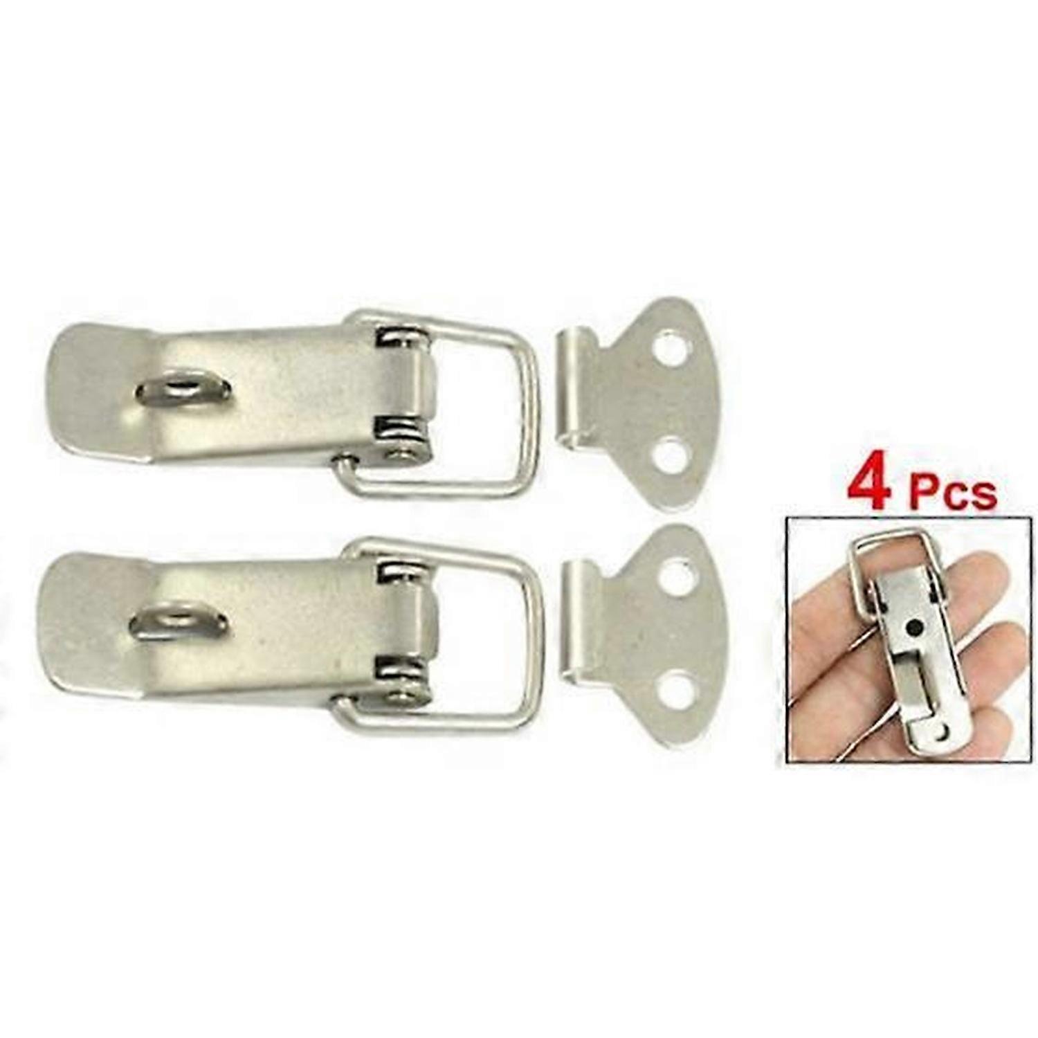 4 Pcs Hardware Cabinet Boxes Spring Loaded Latch Catch Toggle Hasp