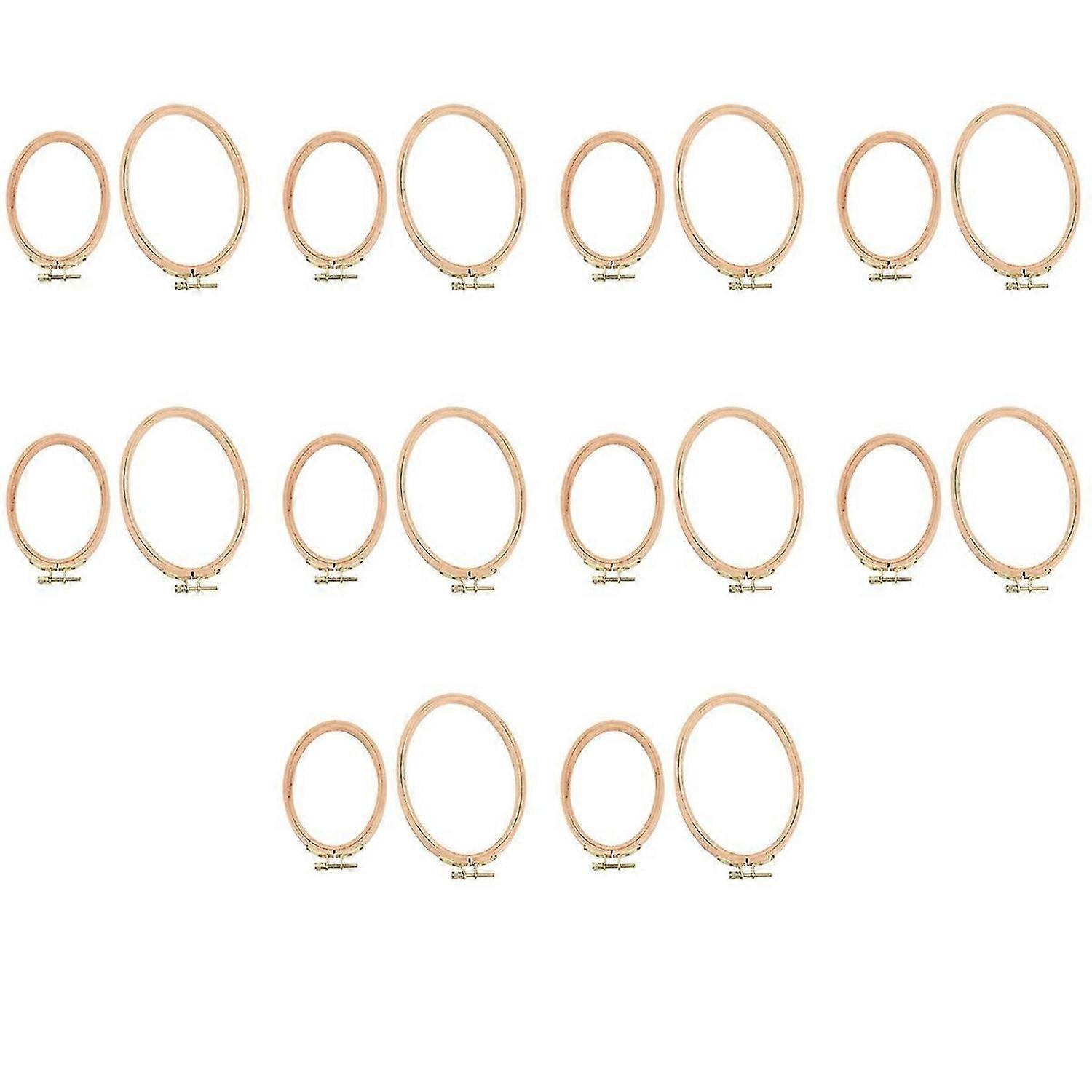 2 Pieces Oval Embroidery Hoops Hoops Ring for Art Craft