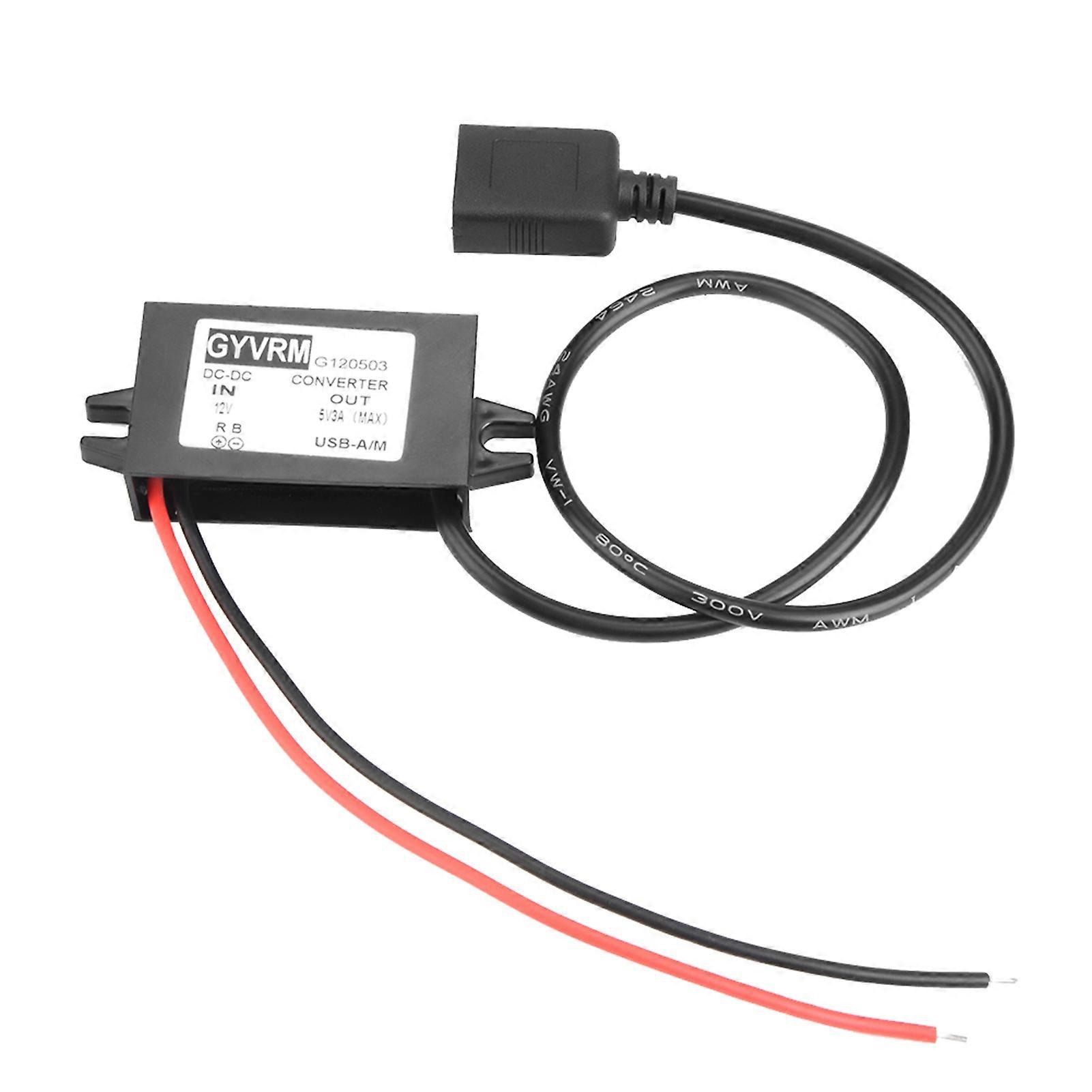 Module d'alimentation abaisseur convertisseur USB DC-DC 12 V à 5 V 3 A