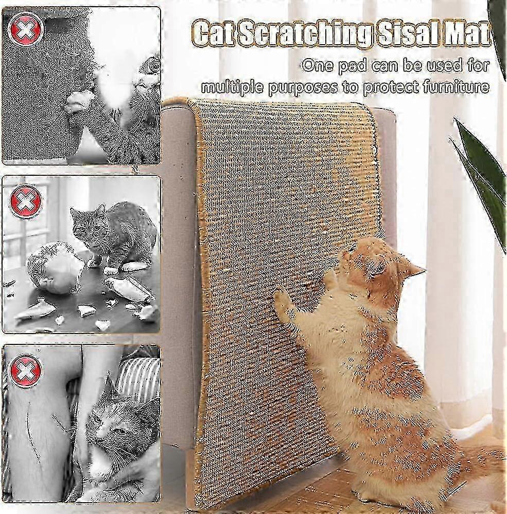 Cat scratching mat sisal mat cat scratching boards cat scratching mat sisal carpet cats 60 x 30 cm scratch protection sofa cat cat scratching boards 2