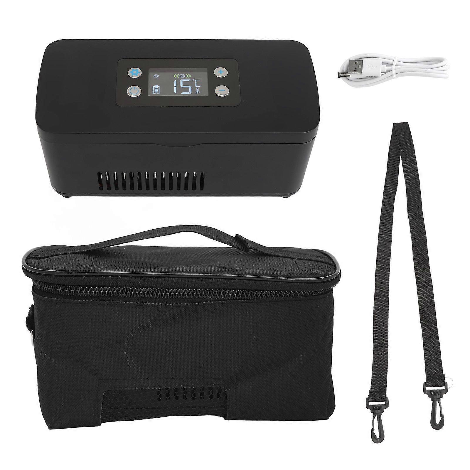 Insulin Cooler Travel Case Professional Fast Cooling Efficient Safe Portable Insulin Cooler Box with LED Display for Car Home Travel