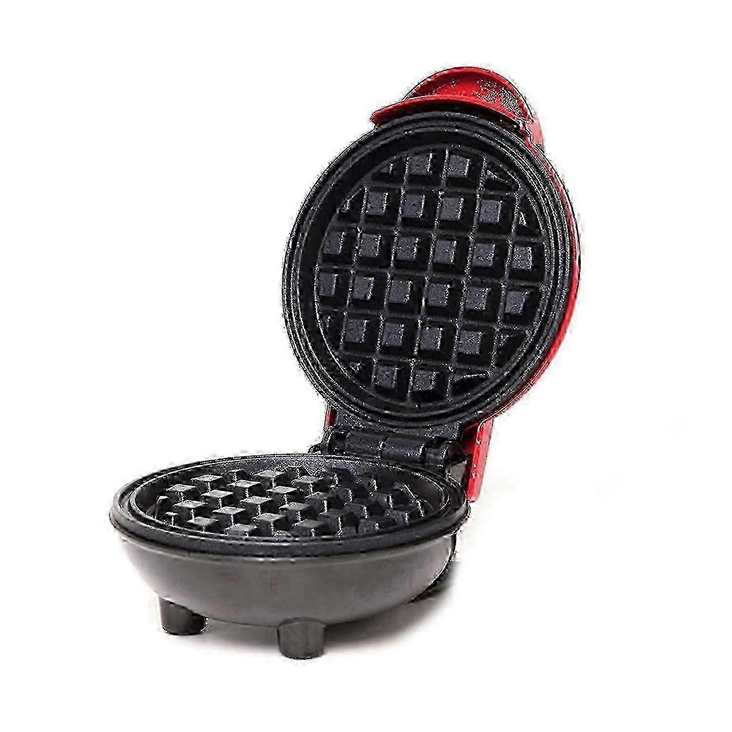 Portable Mini Waffle Maker, Round Non-Stick Electric Iron for Breakfast, Easy Clean Compact Design