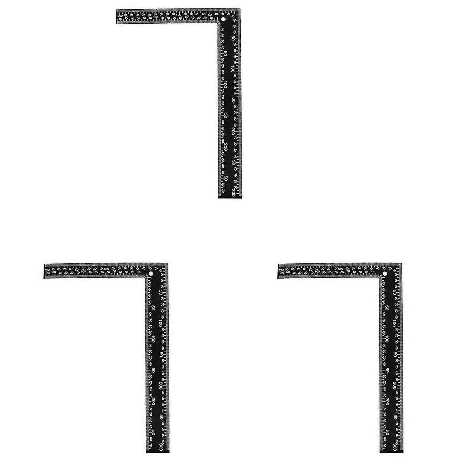 Teacher 0-30cm 0-20cm Measuring Range L Shaped Square Ruler Black