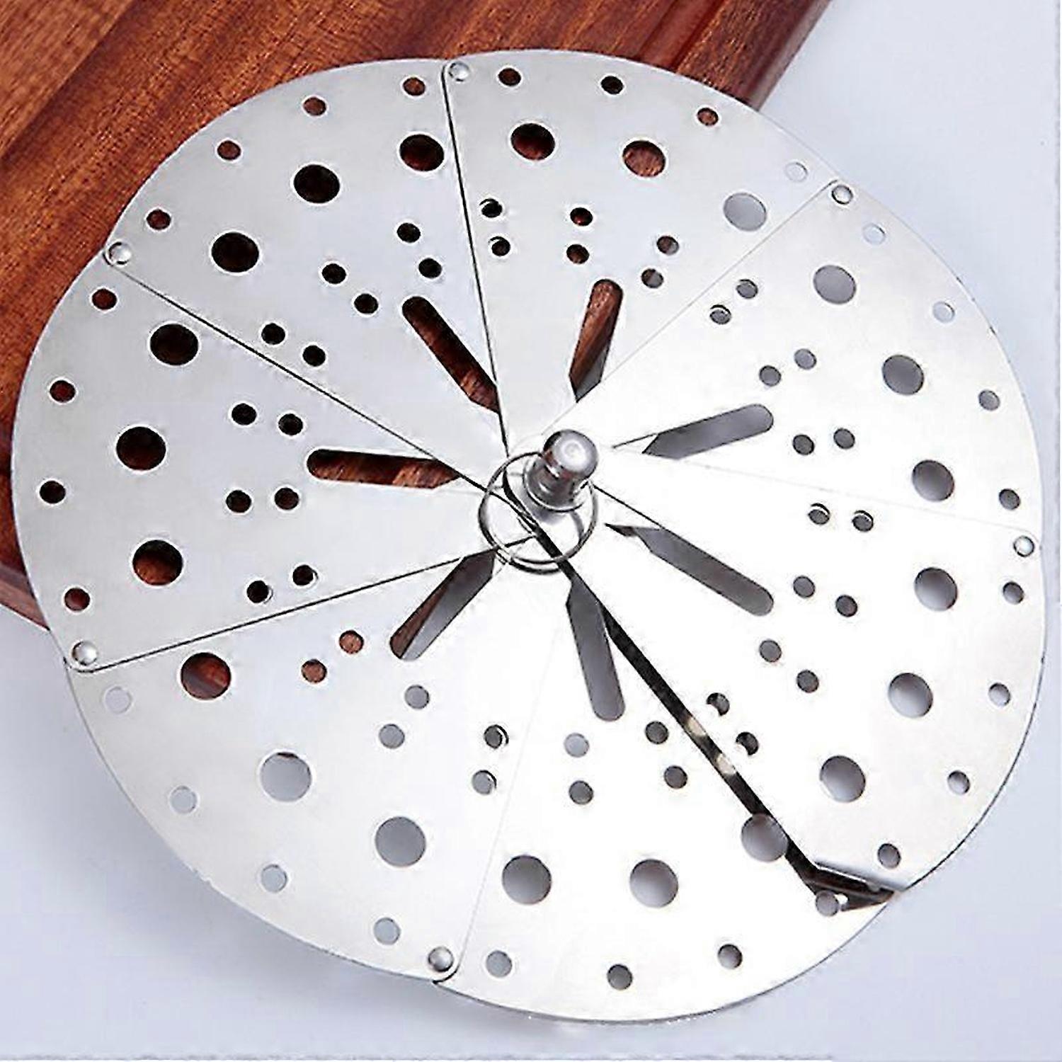 Stainless Adjustable Drop Lid Simmering Food Pot Cover Anti-Overflow Prevention Cover Steaming Rack