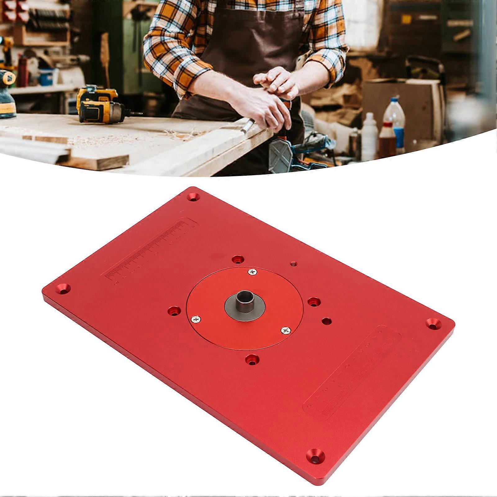 Aluminum Alloy Router Table Insert Plate 30x20cm 3.7lb High Accuracy