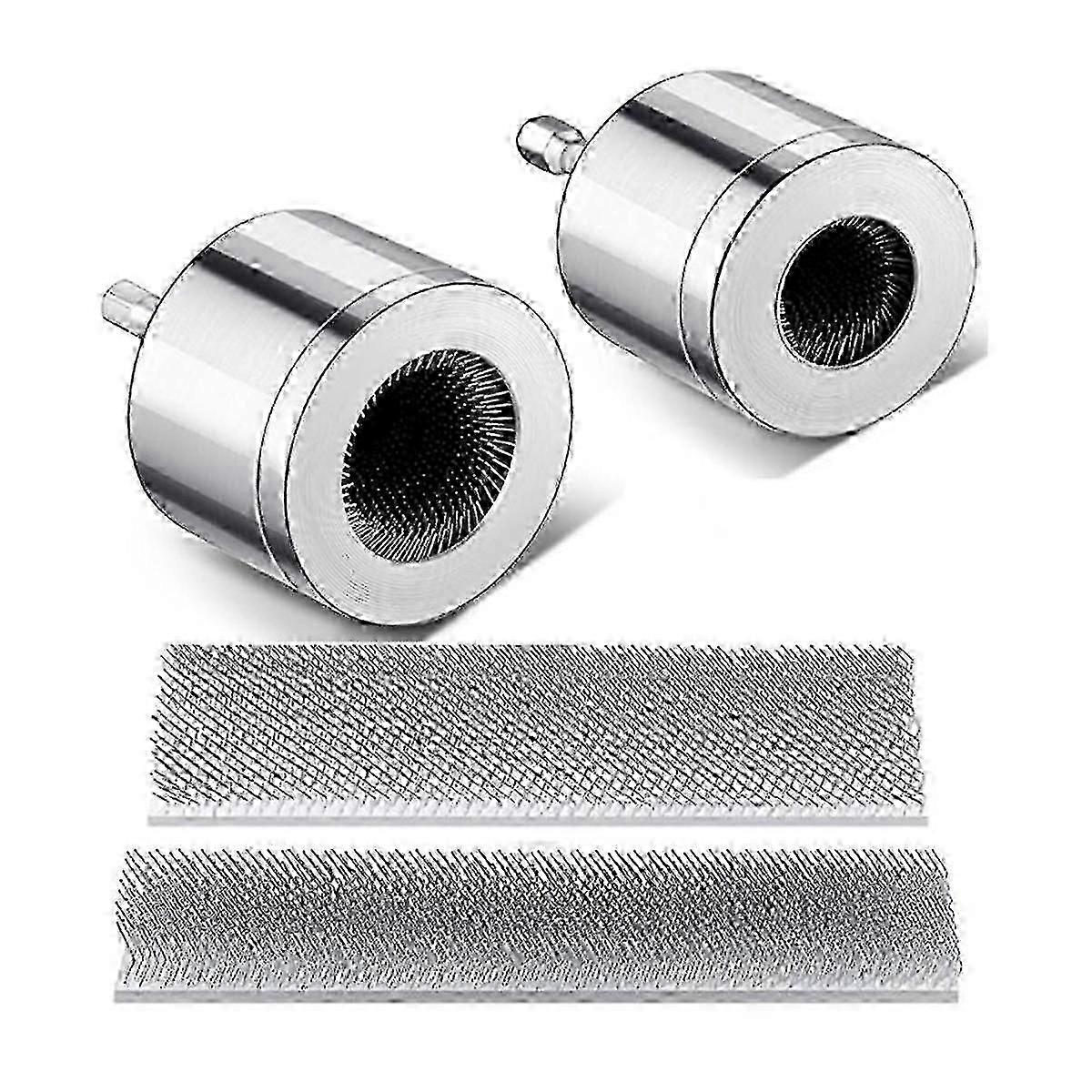 2 Pack Metal Copper Pipe Cleaner with 2 Replaceable Brushes Tube Cleaning Brush for Power Drill (1/-Good