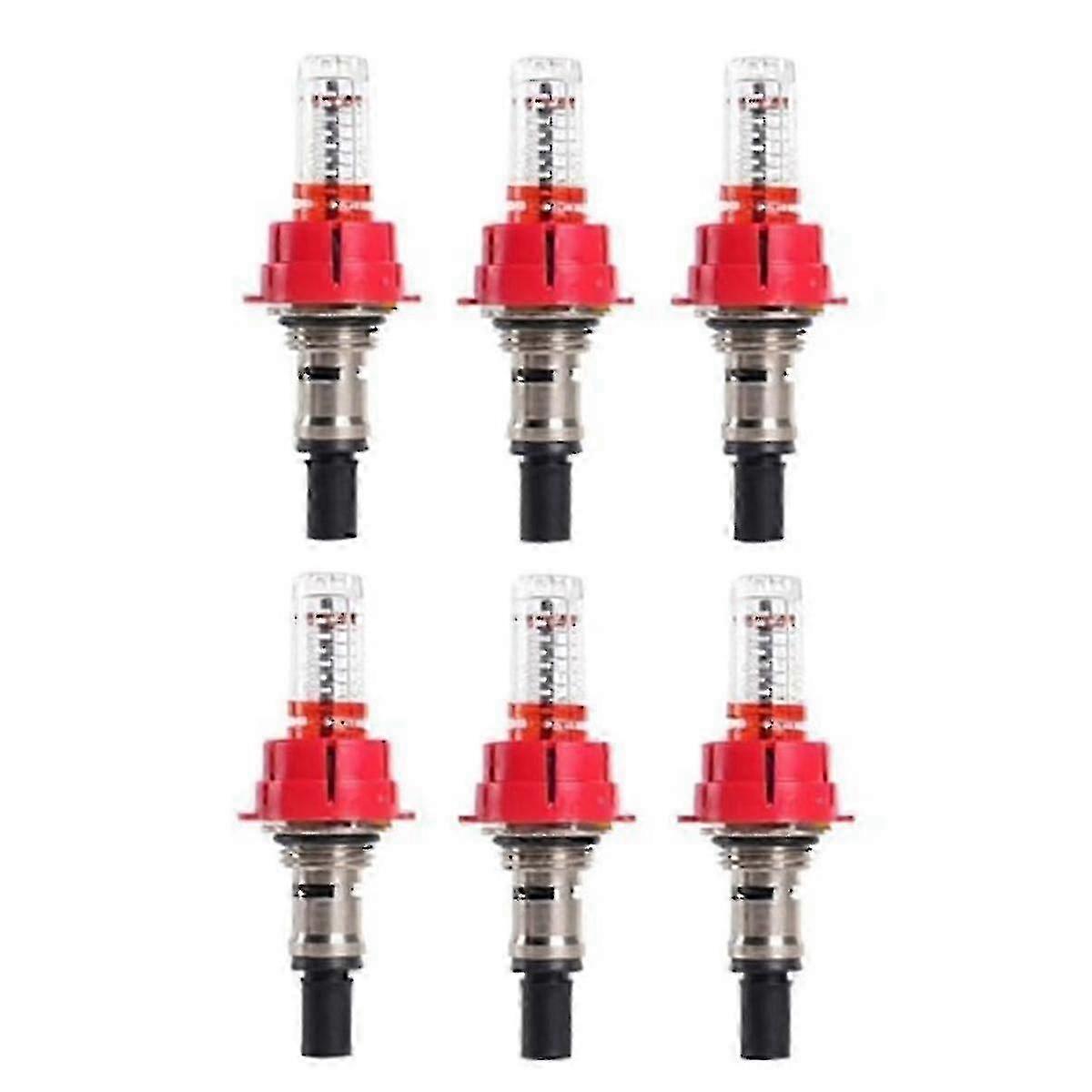 6 Pcs 1/2Underfloor Heating Manifold Flow Meter, Visual Flow Monitoring Regulator Compatible Underfloor Heati-cheng du
