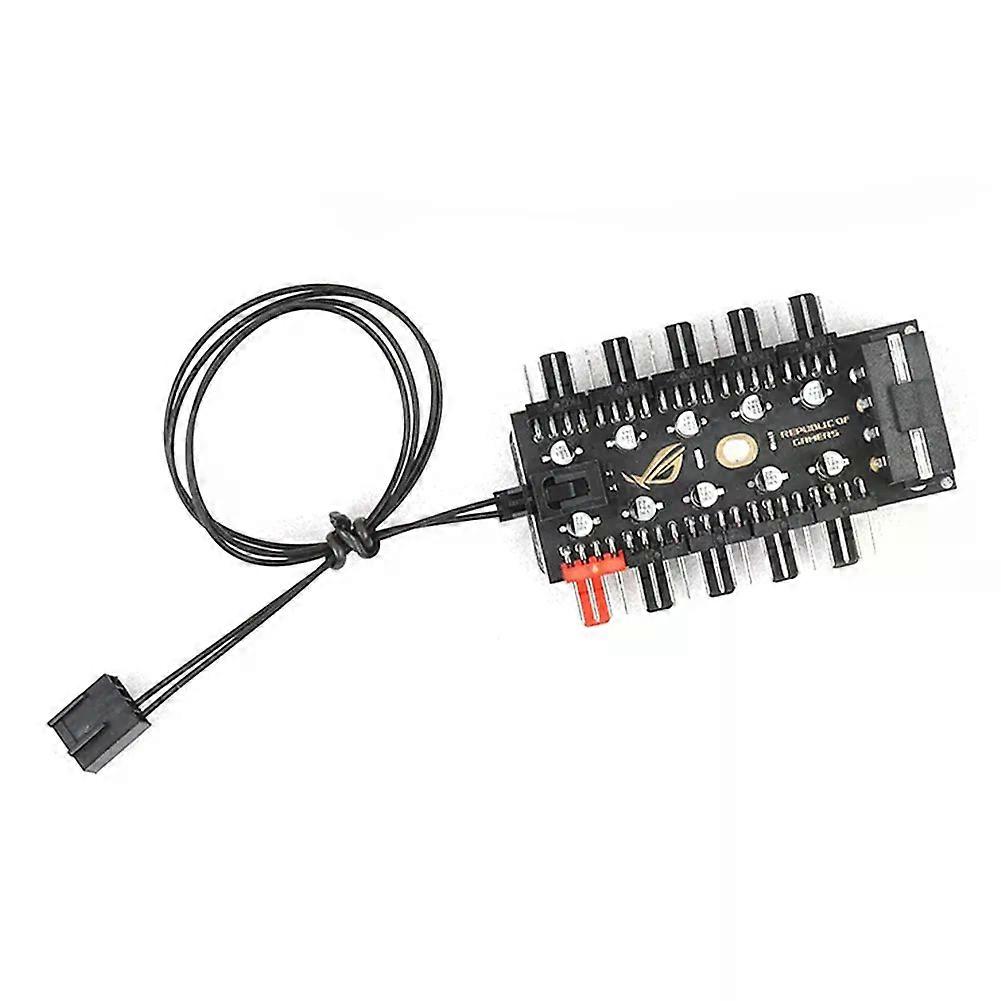 1 to 10 4 Pin PWM Cooler Fan HUB Splitter Extension PC Speed Controller Adapter