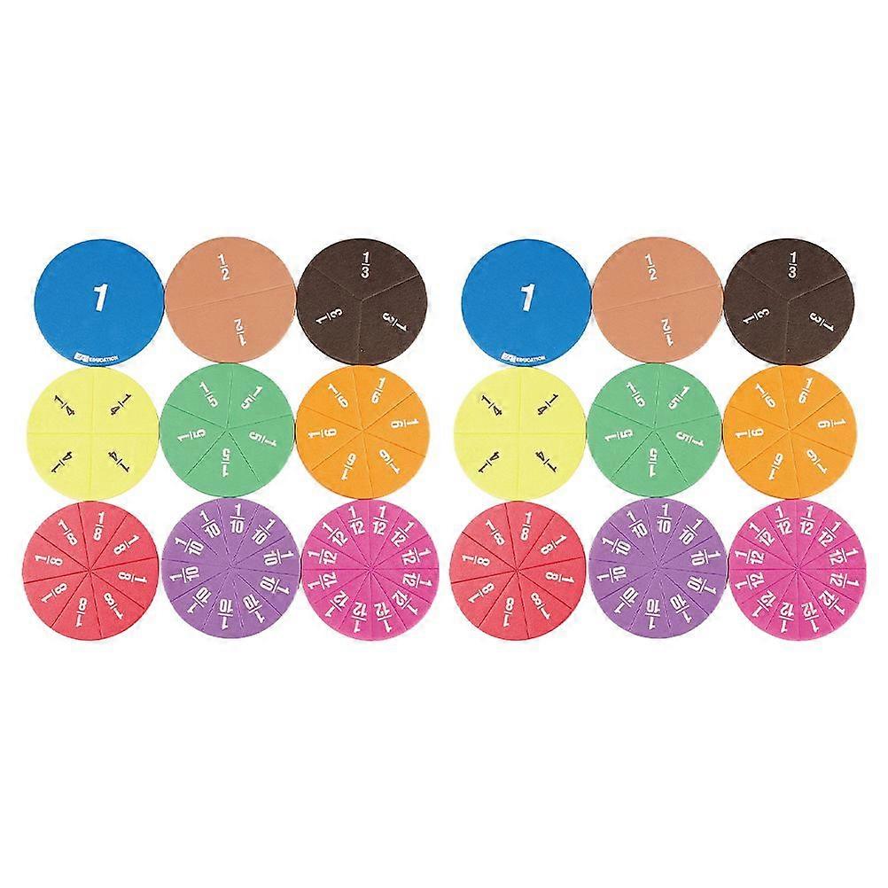 2 ensembles de cercles de fractions colorés Nombre Plateau de fractions Manipulatives mathématiques pour l’école