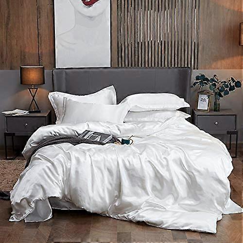 Silk Satin Bedding Set Queen Size Hypoallergenic Breathable AntiPilling Luxury Bedspread
