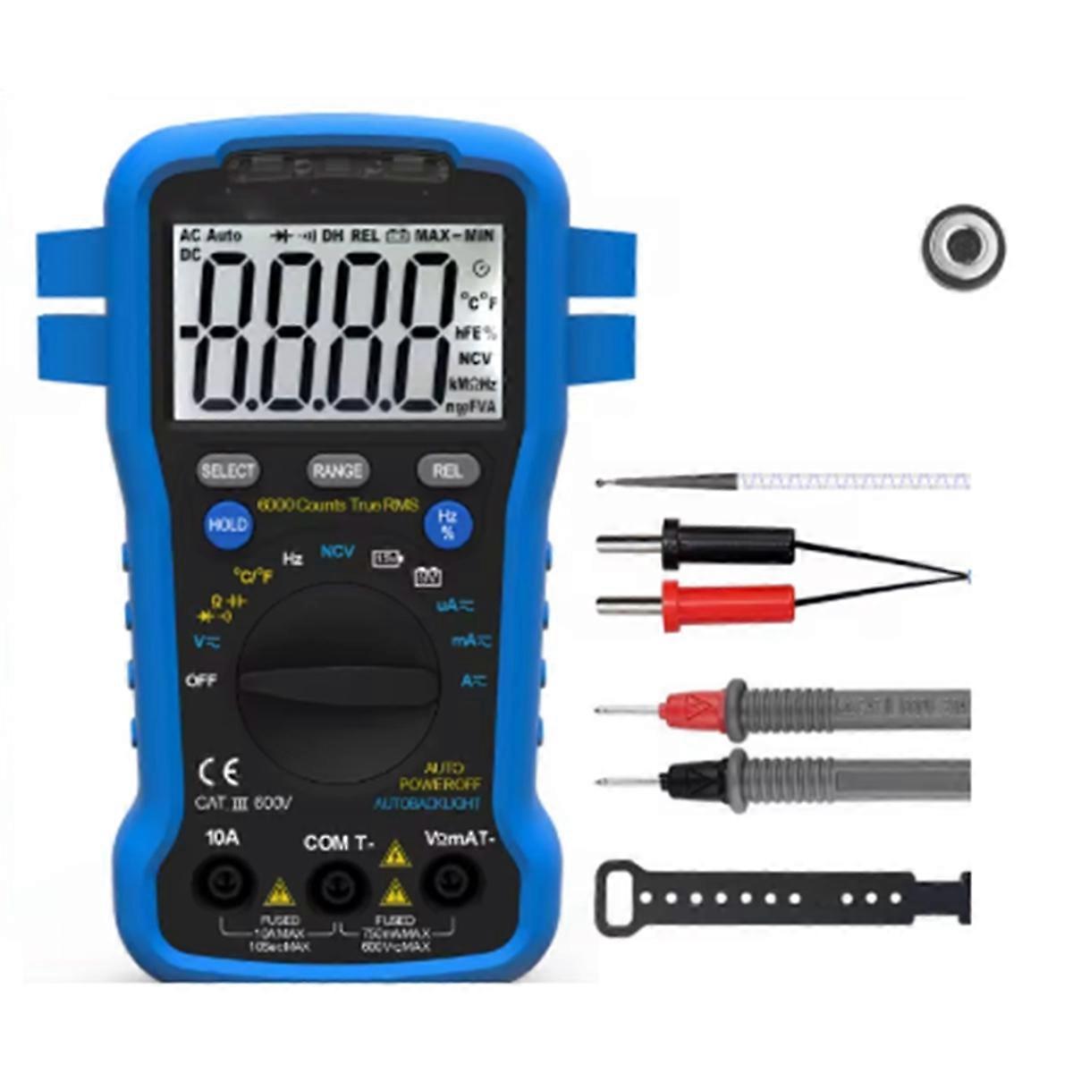 -39C Digital Multimeter- 6000 Counts TRMS Auto Ranging Voltmeter for Voltage,Ohm,Capacitance and Temperature