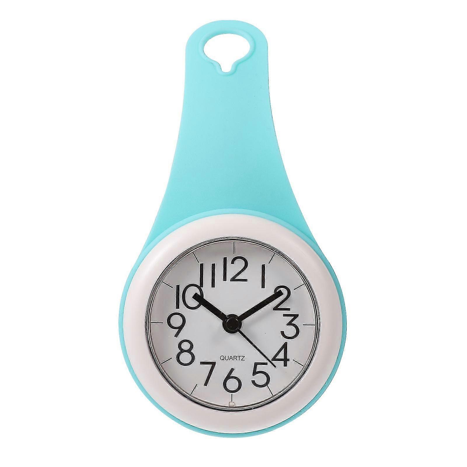 Waterproof Wall Clock Bathroom Mute Wall Clock Suction Cup Hanging Clock
