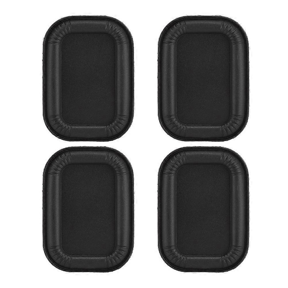 4PCS Bass Speaker Plate Passive Radiator Auxiliary Bass Rubber Vibration Plate OvalRectangle 65x45 Black
