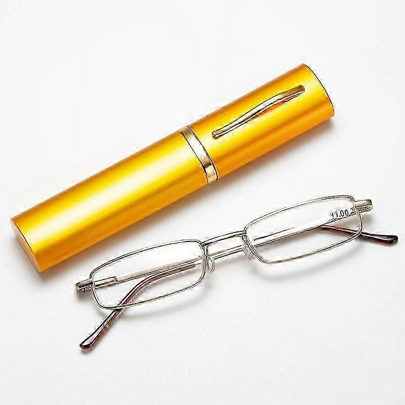 Unisex Ultra Light Reading Glasses with Pen Holder for Convenience