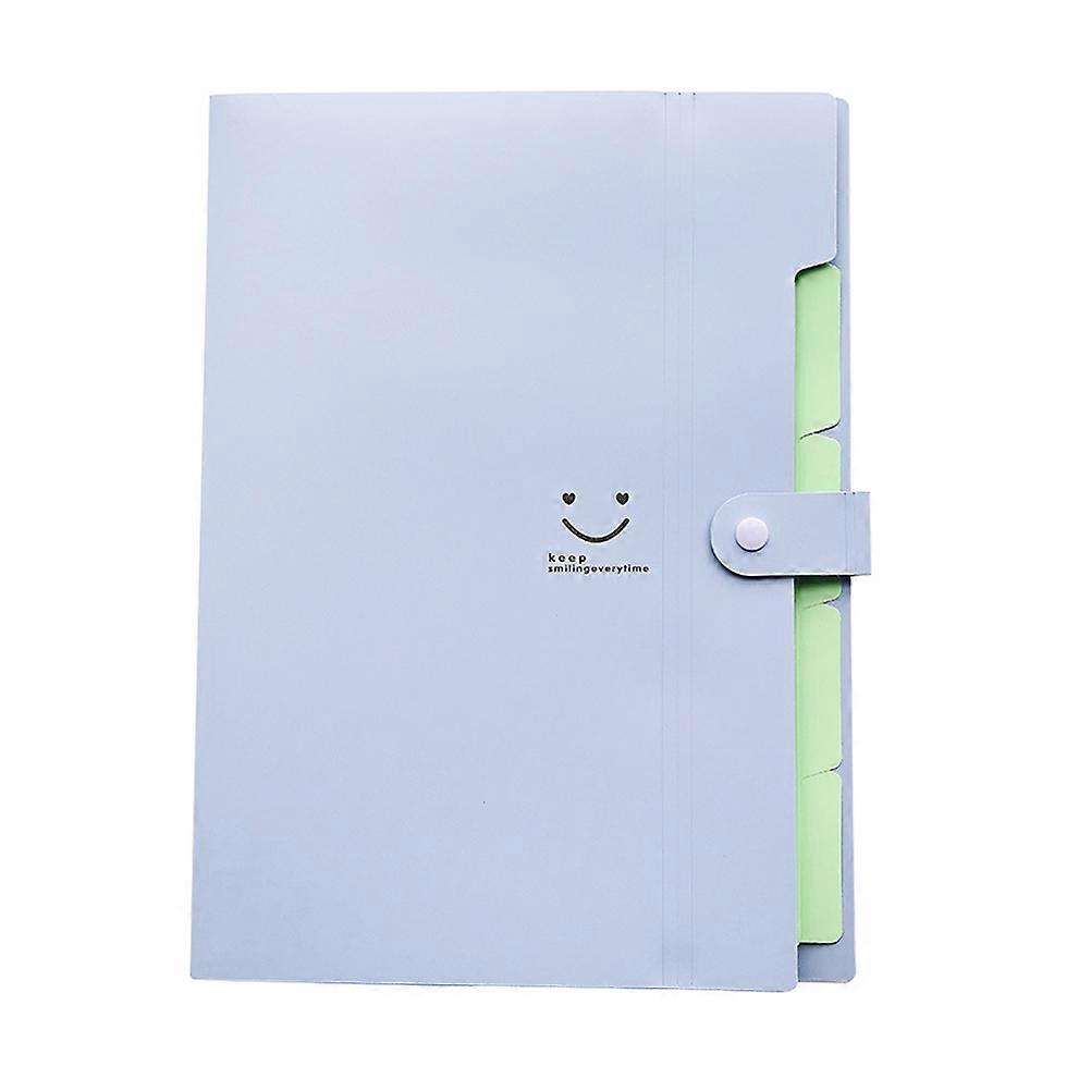 Smiling Face Folder Expanding File Folder for Paper Storage 5 Pockets