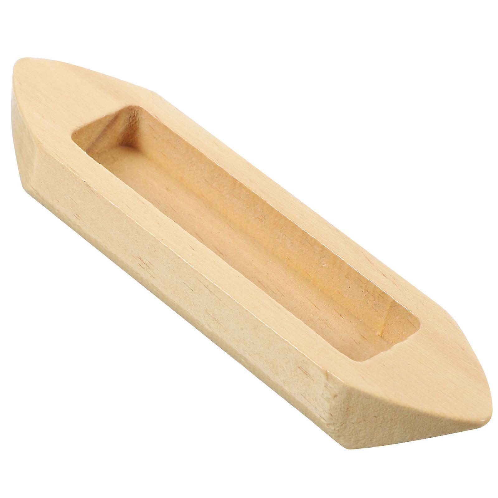 Wooden Boat Decor Model for Decoration 4Pcs Unpainted Small Canoe