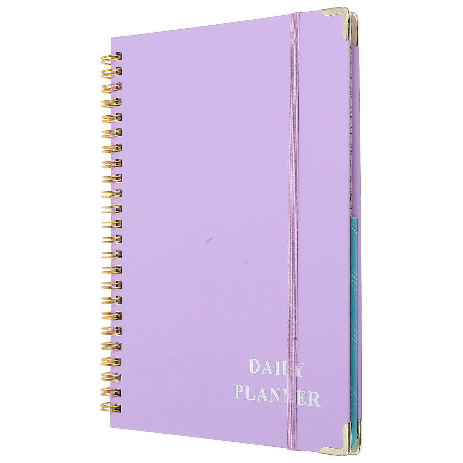 Purple A5 Spiral Journal for School 2Pcs Daily Planner Notebook