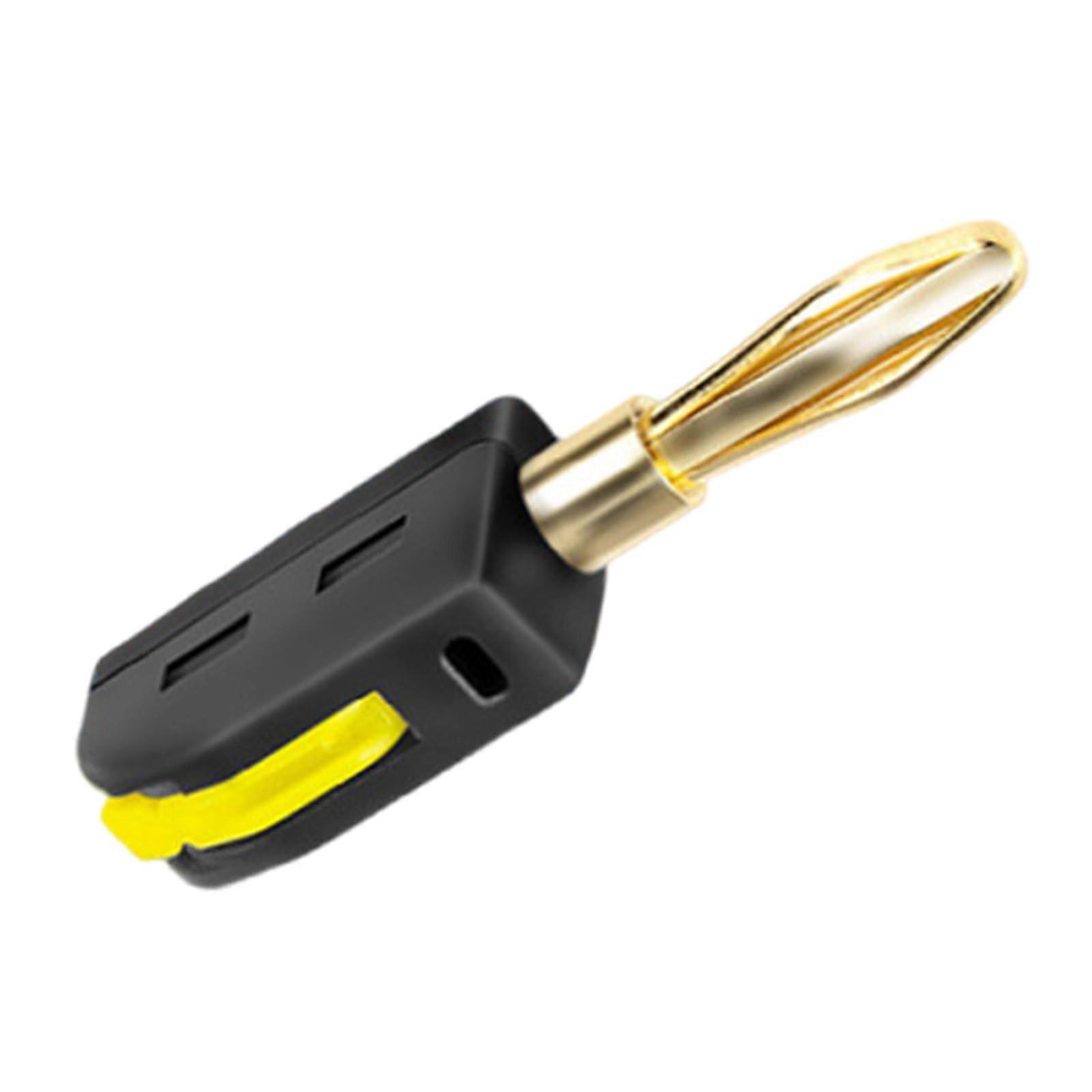 Banana Connector NoSolder Quick Assembly Up To 32A Black For Electrical Equipment And Testing Instruments