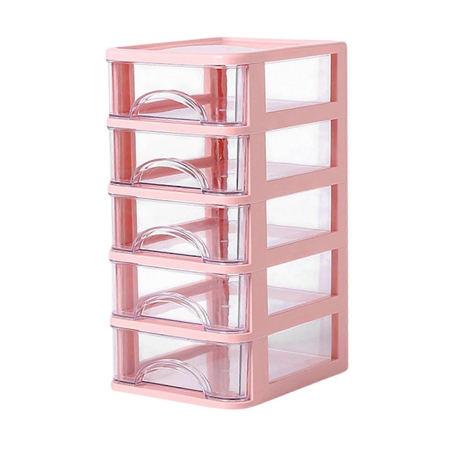 SHENGXINY Desk Organizer with Drawer, Transparent Plastic Storage Box, Rabbit Mini Desk Storage for Stationery