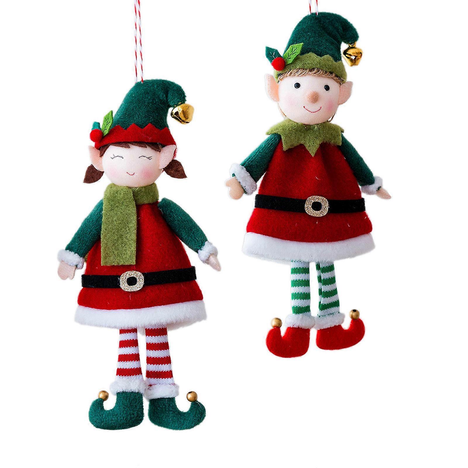 Cute Elf Dolls 4Pcs Multi Color Plush Decorative Elves for Holiday Home Use with Festive Elf Charm