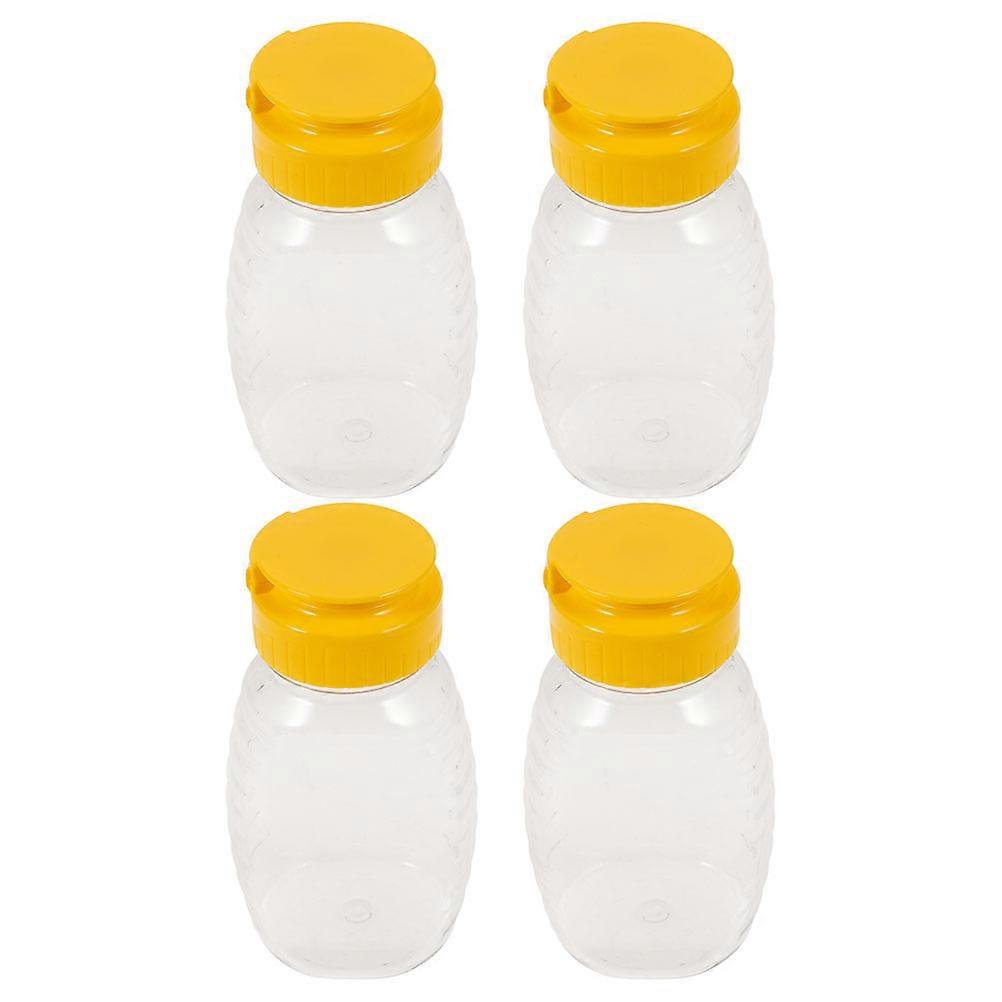 Refillable Condiment Container Honey Jars Squeeze Bottles 12 Pcs Perfect For Everyday Use Picnics Travel Transparent Plastic Leak-Proof