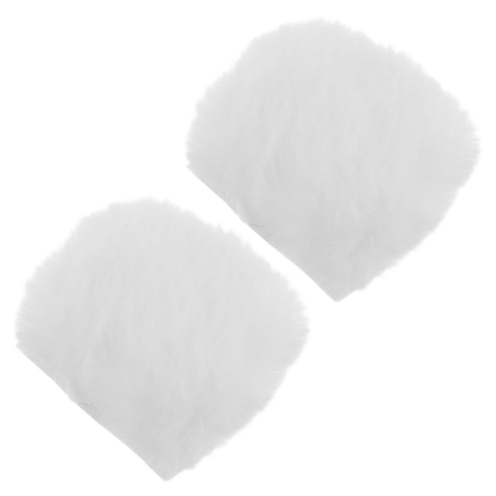3Pairs Bear Ear Motorcycle Decorations with Cute Plush Material