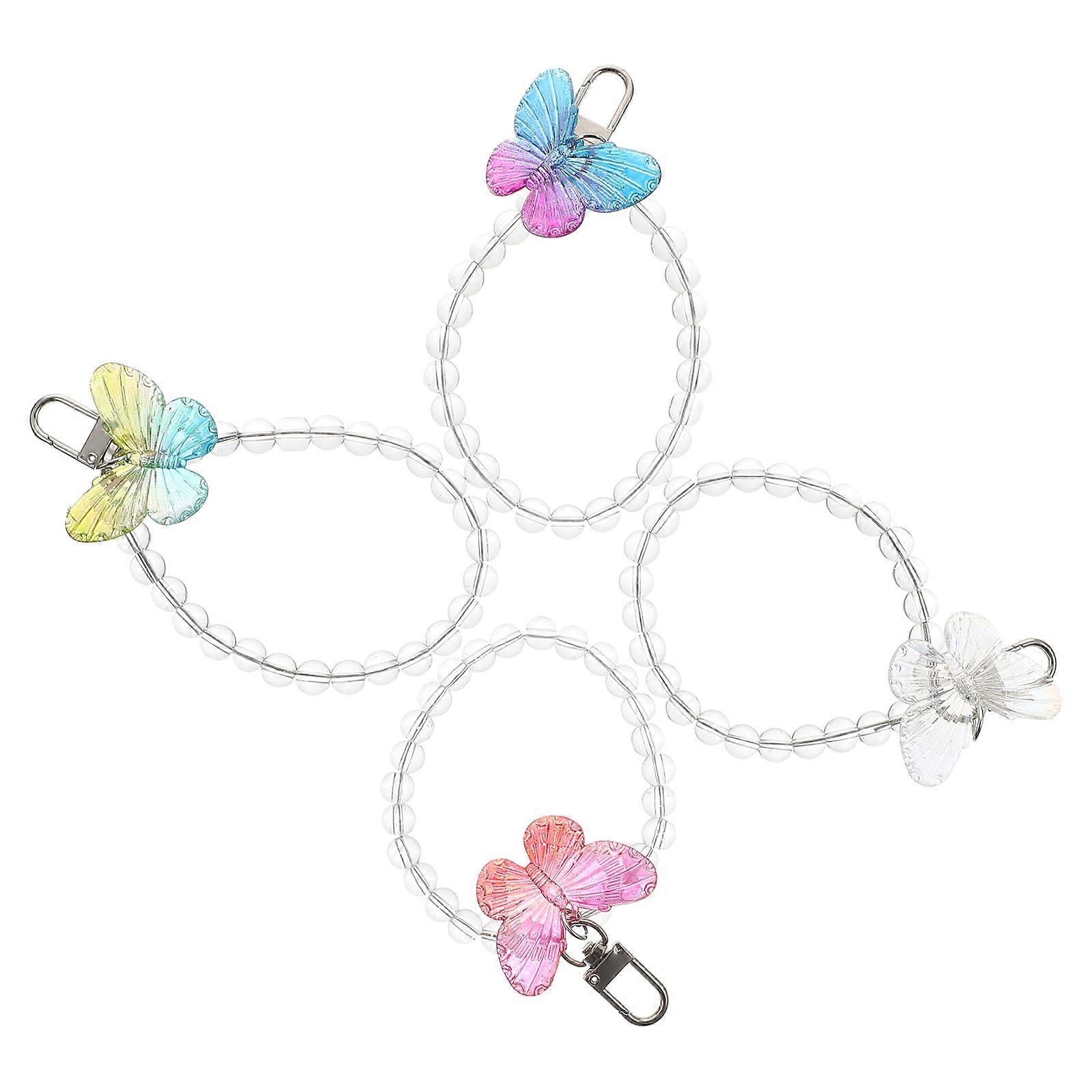 Beaded Lanyard Pendants 20 Pcs Assorted Color Wrist Strap Mobile Phone Accessory Fine Decoration