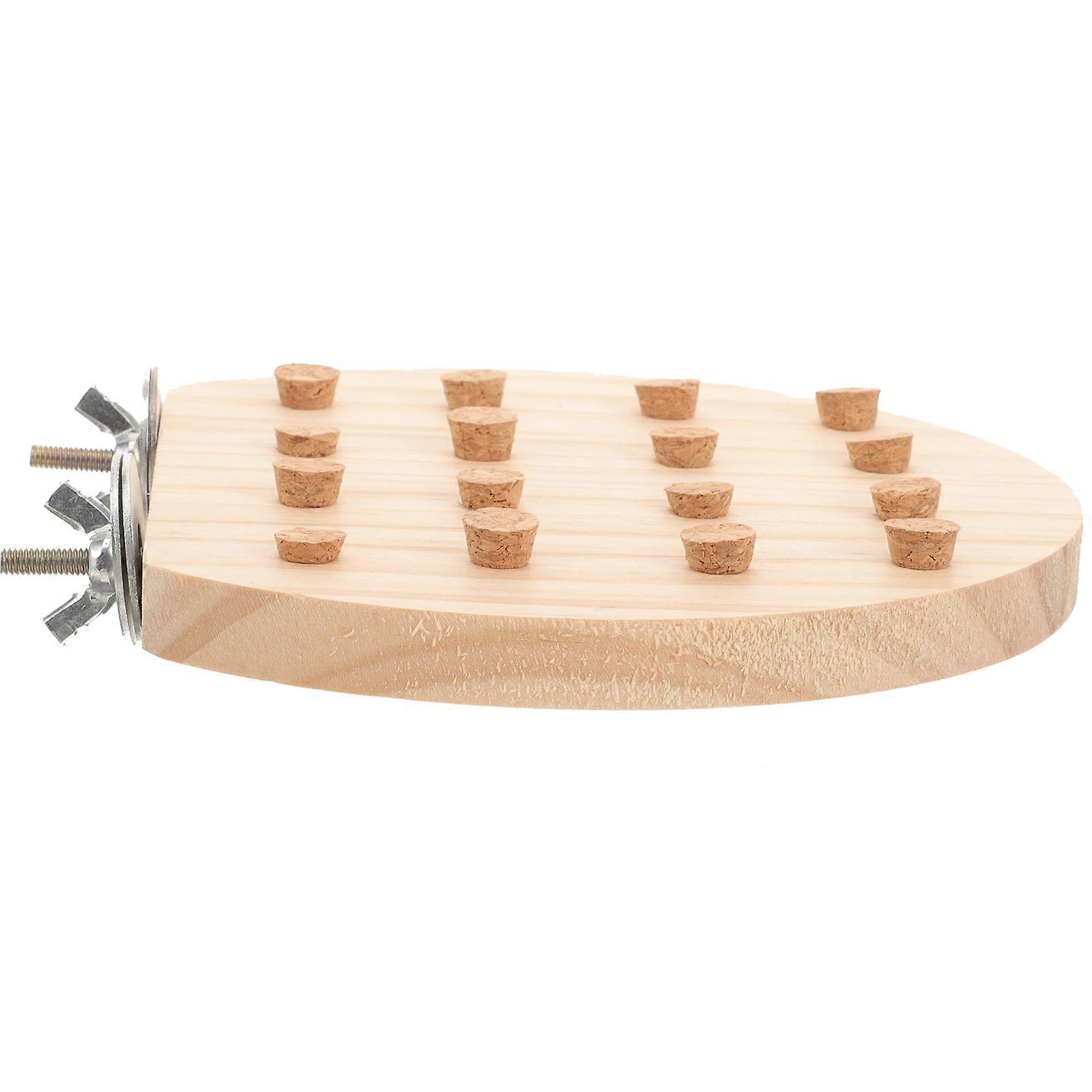 Bird Perch Platform Wooden Bird Chewing Toy for Parrot