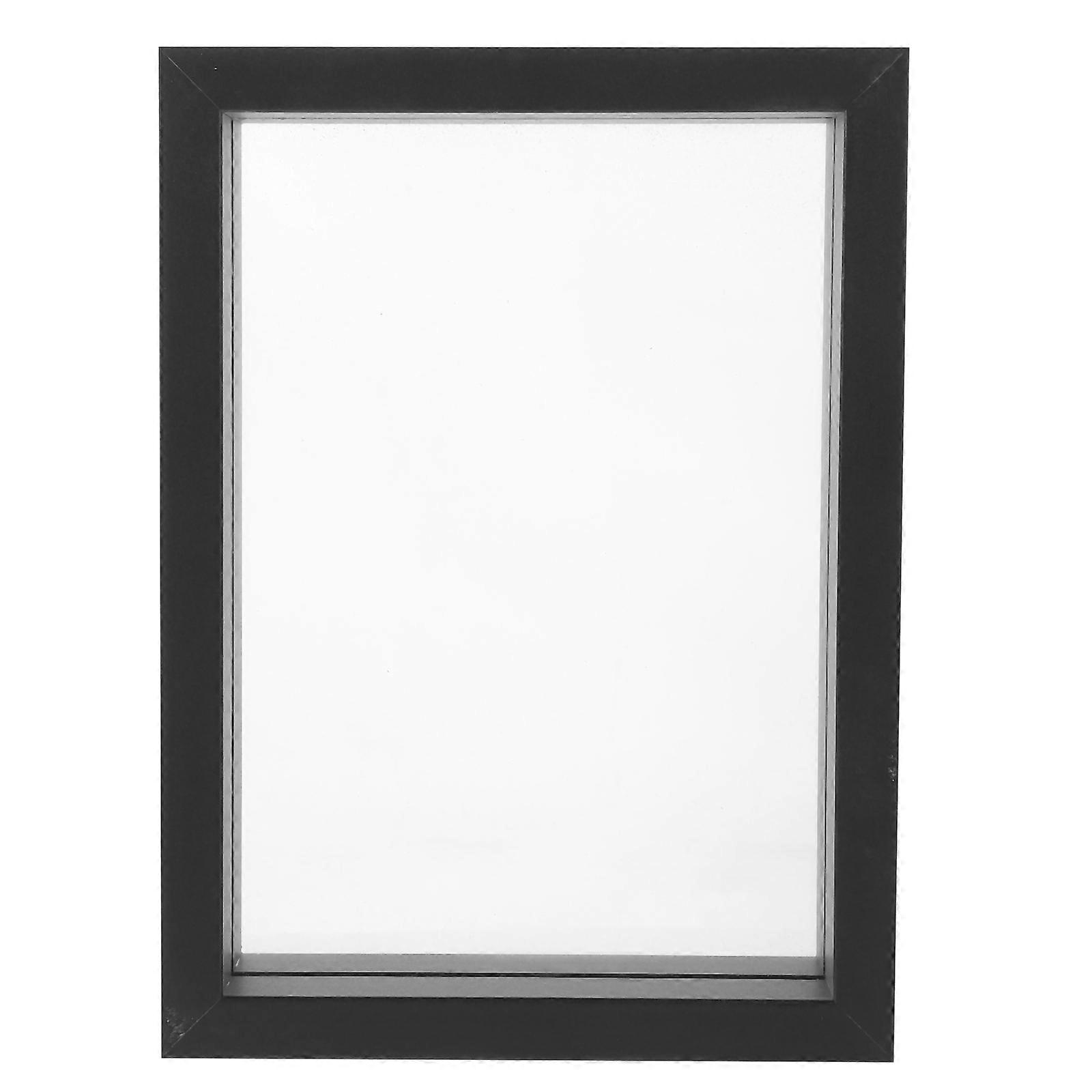 Rectangular Specimen Preservation Frame For Room Decoration 7.5X5.5X3.1In Black Decorative 2Pcs