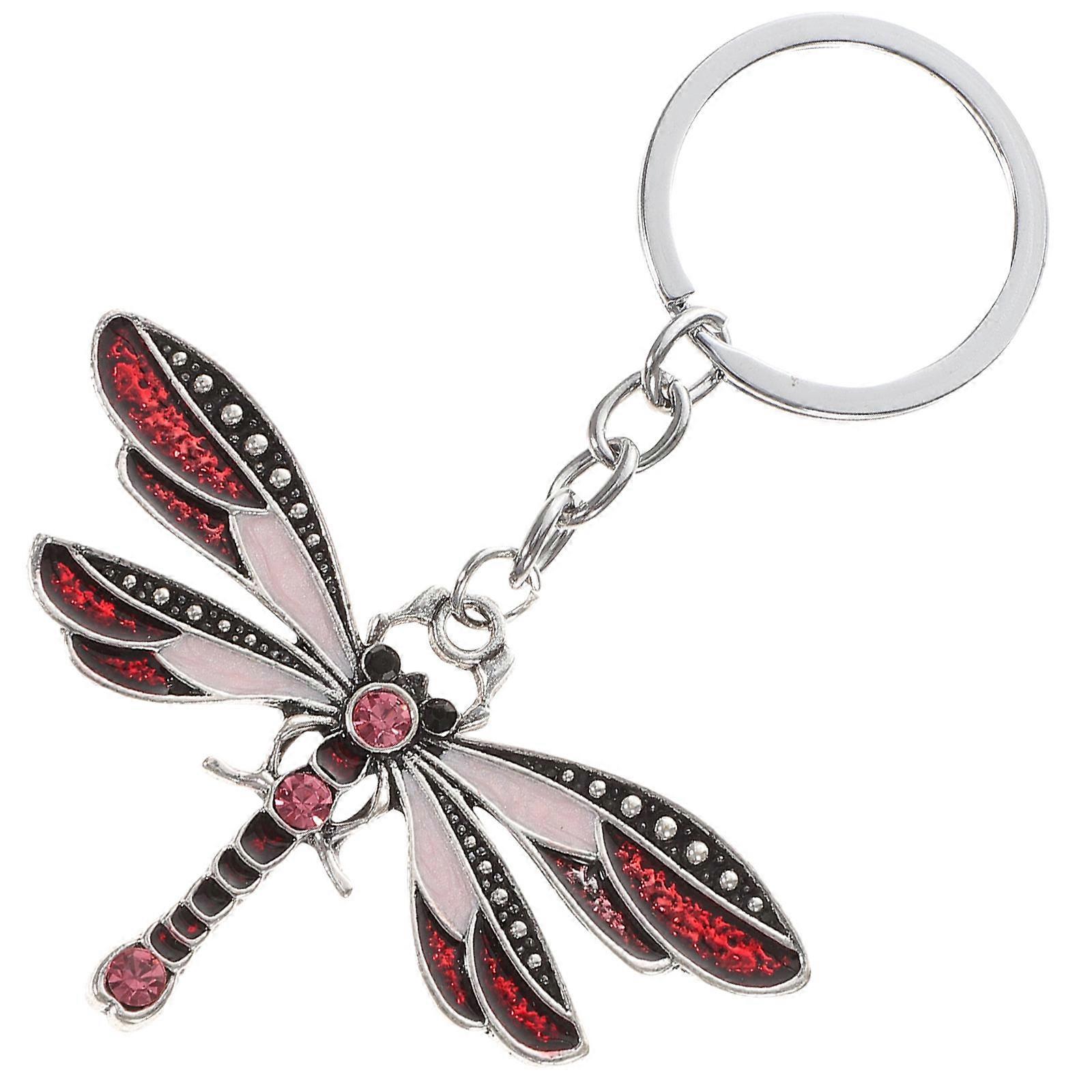 Dragonfly Key Chain for Women Creative Key Chains 4Pcs with Car Charm