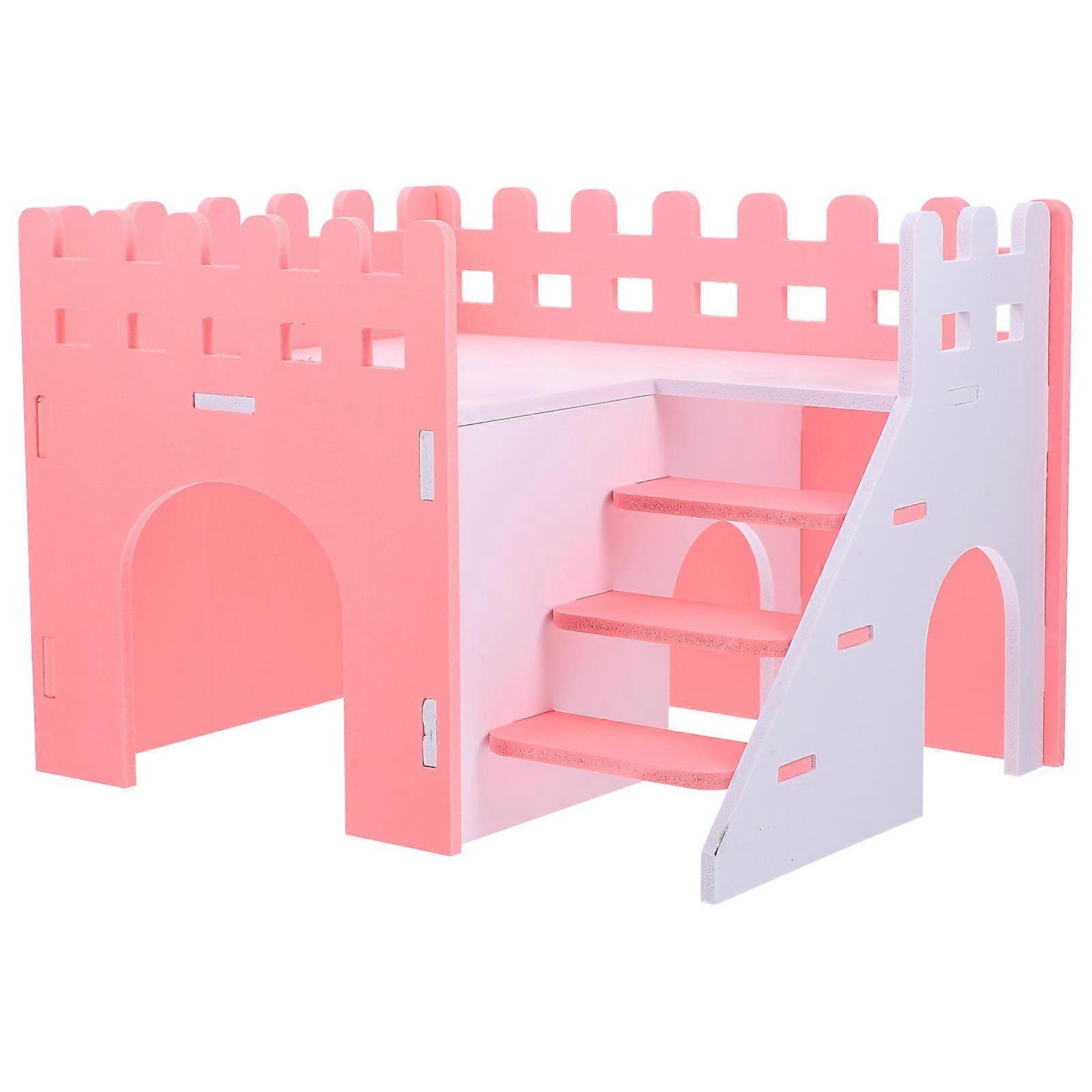 Chinchilla Hideaway House for Small Animals Rest 2Pcs Pink PVC Material