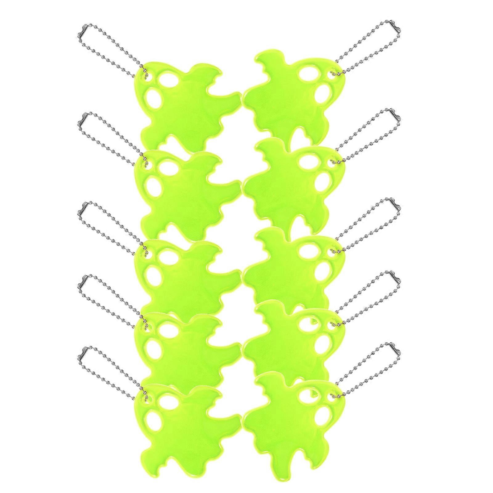 Halloween Reflective Pendant Night Ride 20Pcs Ghost Shaped Light Pendants