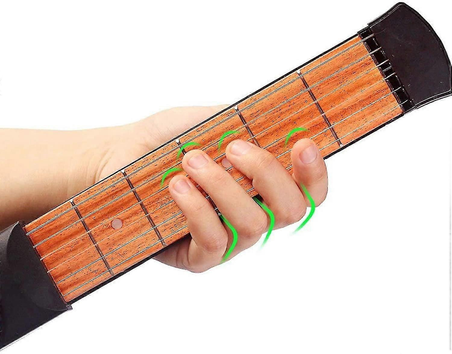 6弦ポケットギターアコースティックギター練習ツール和音トレーナーポータブルポケットギター