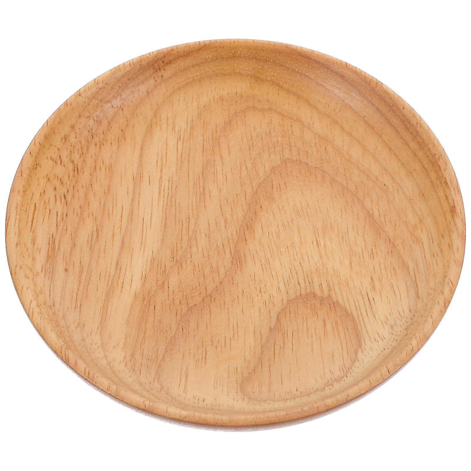 Round Wooden Dinner Plates For Daily Party Or Wedding Events In Beige Color Designed For All Users 1Set