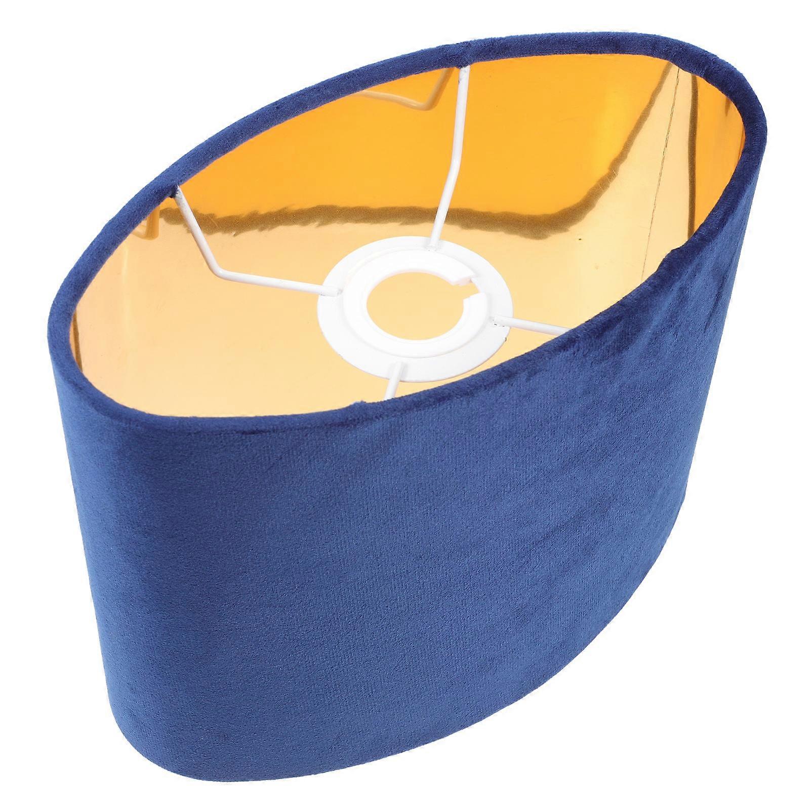 Blue Practical Oval Lampshade for Decor 2Pcs Stable Lamp Covers