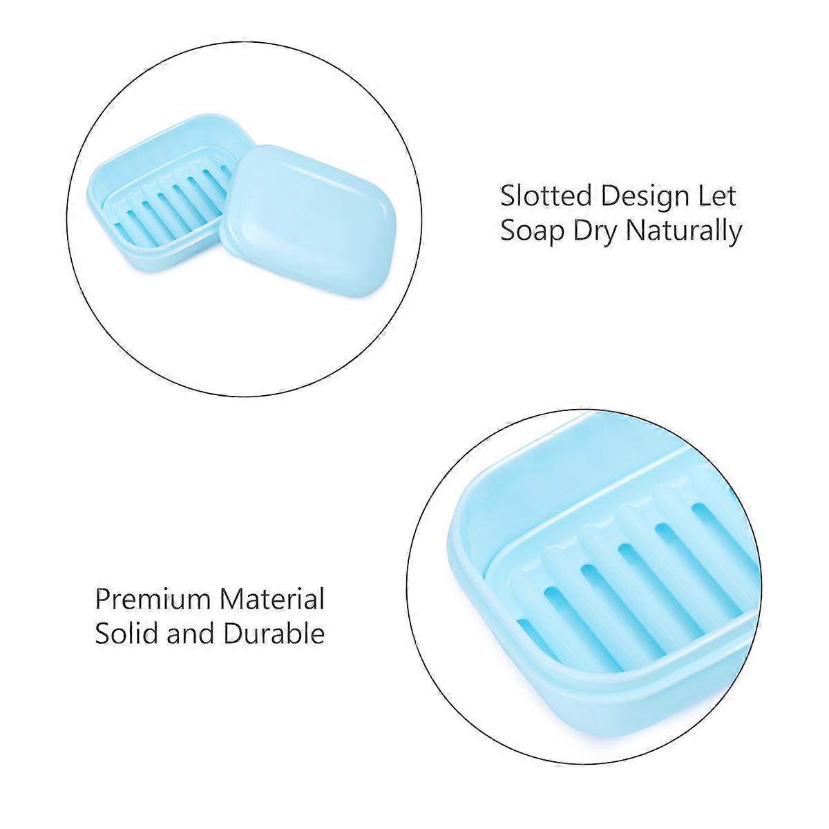 Soap Case Ounona Soap Box for Camping 2Pcs Light Blue Container